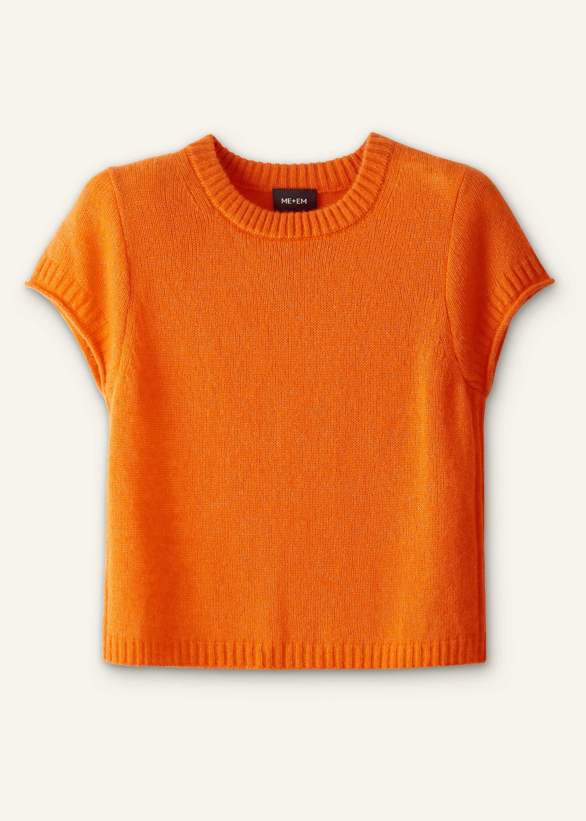 ME+EM Orange Merino Cashmere Silk Baby Tee
