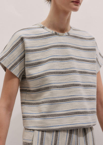 ME+EM Cream Stripe Tee