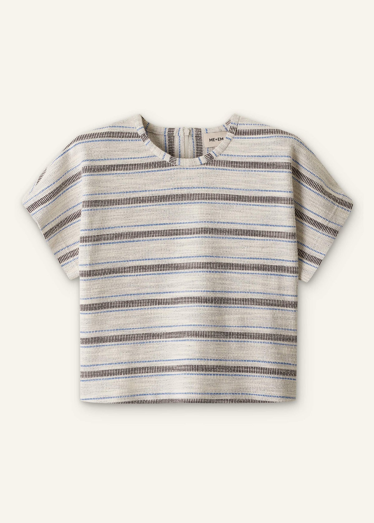 ME+EM Cream Stripe Tee