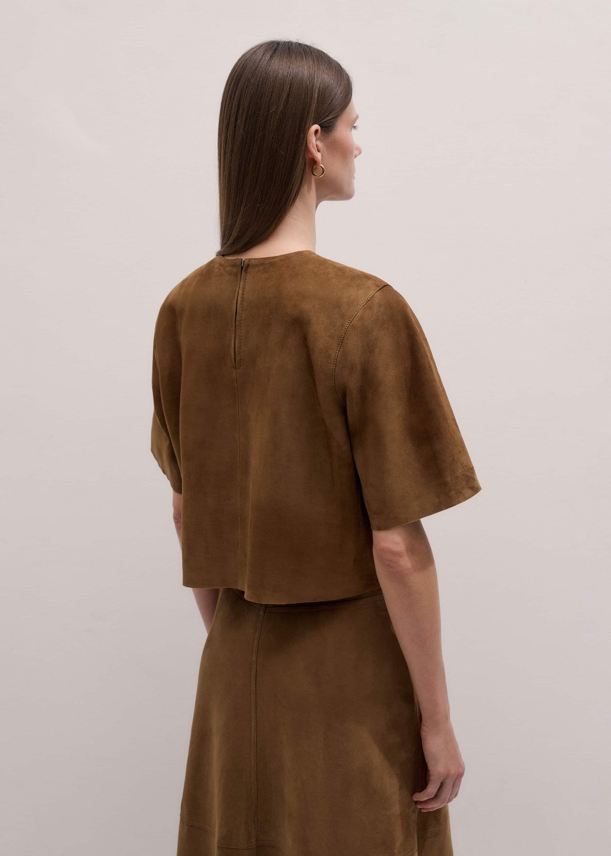 ME+EM Brown Luxe Boxy T-Shirt