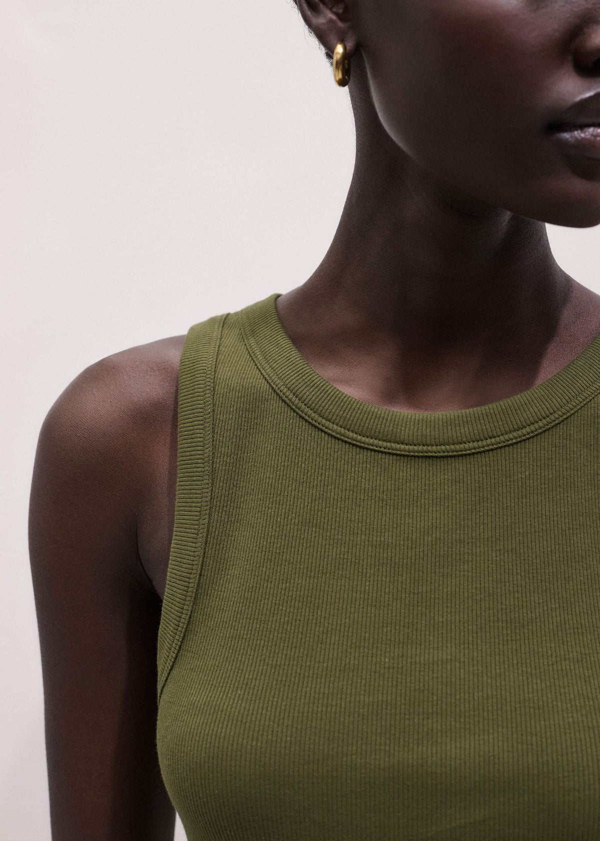 ME+EM Olive Green Perfect Basic Vest