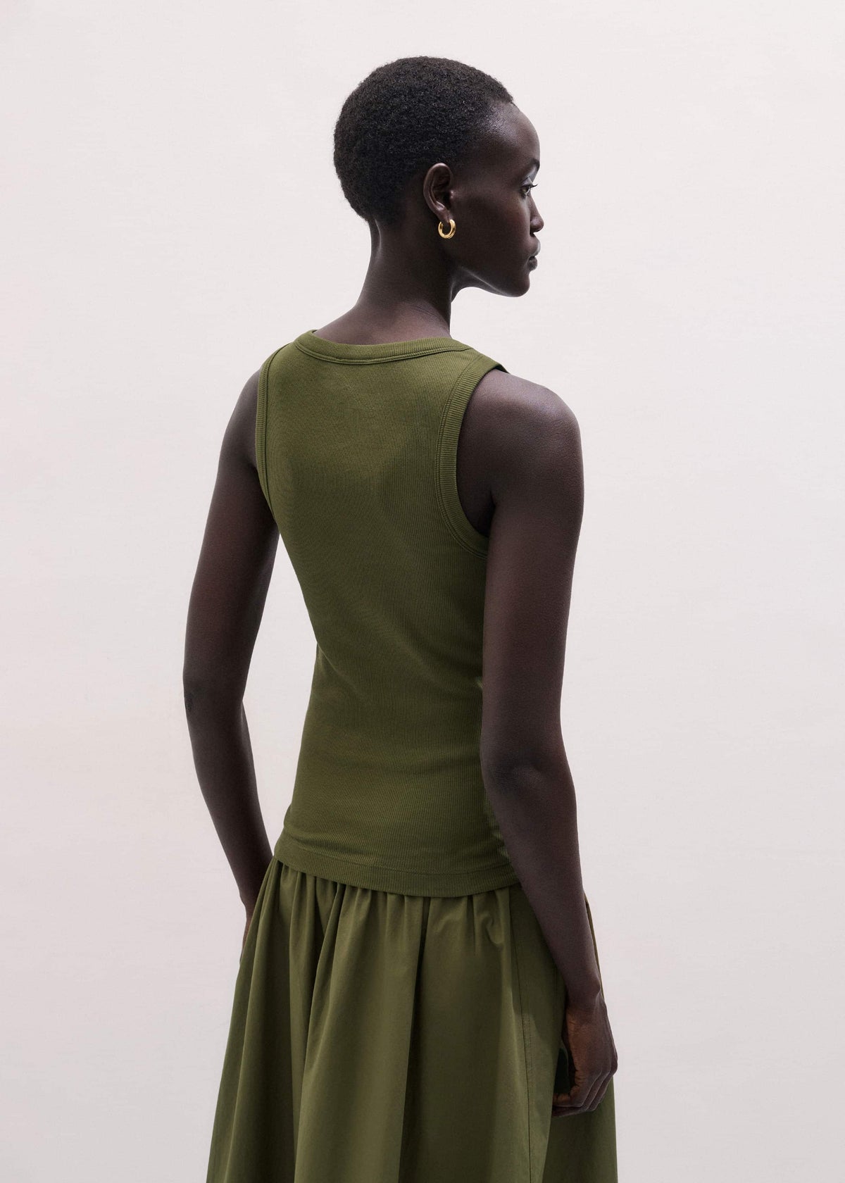 ME+EM Olive Green Perfect Basic Vest