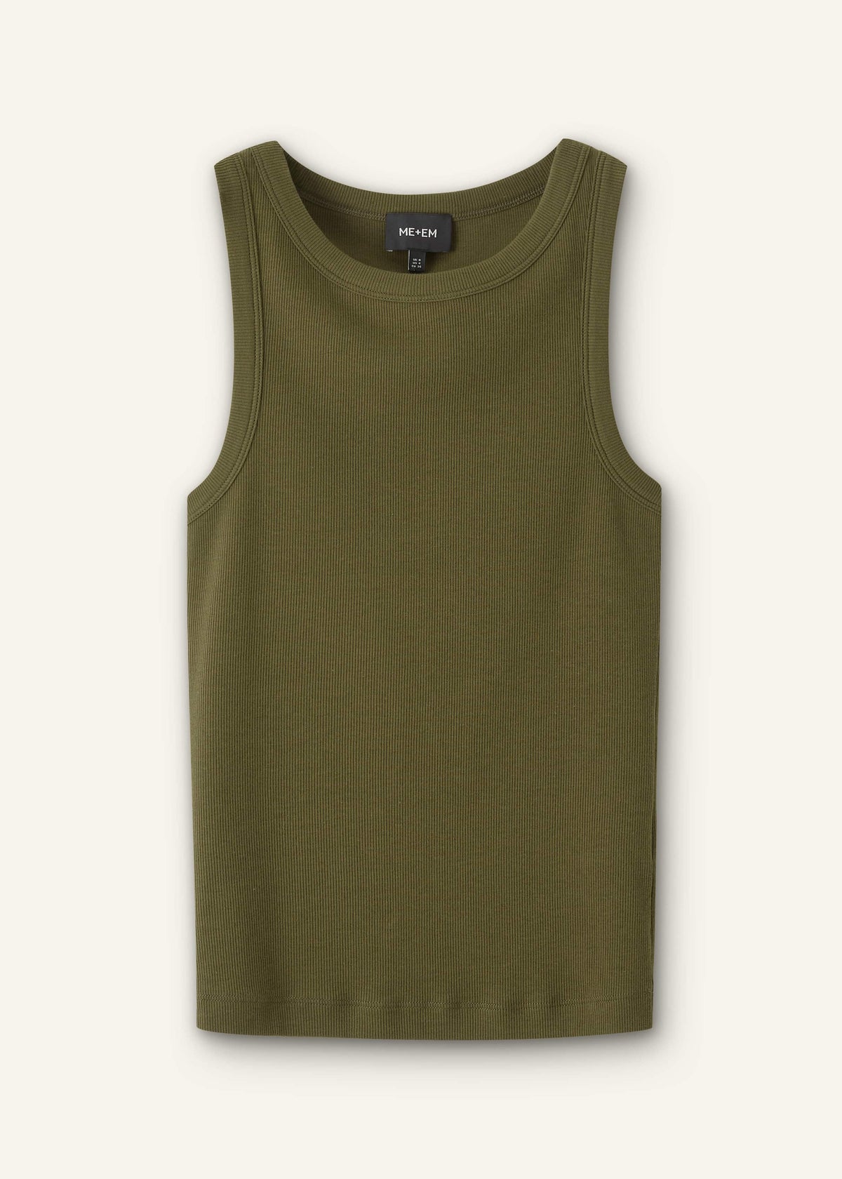 ME+EM Olive Green Perfect Basic Vest