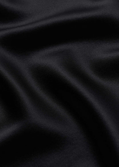 ME+EM Black Silk Satin Evening Tank Top