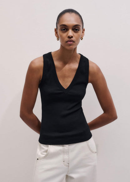 ME+EM Black Ultimate V-Neck Vest