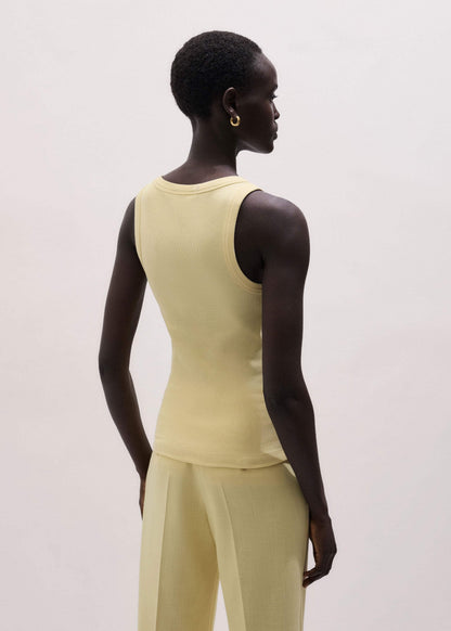 ME+EM Lemon Yellow Perfect Basic Vest