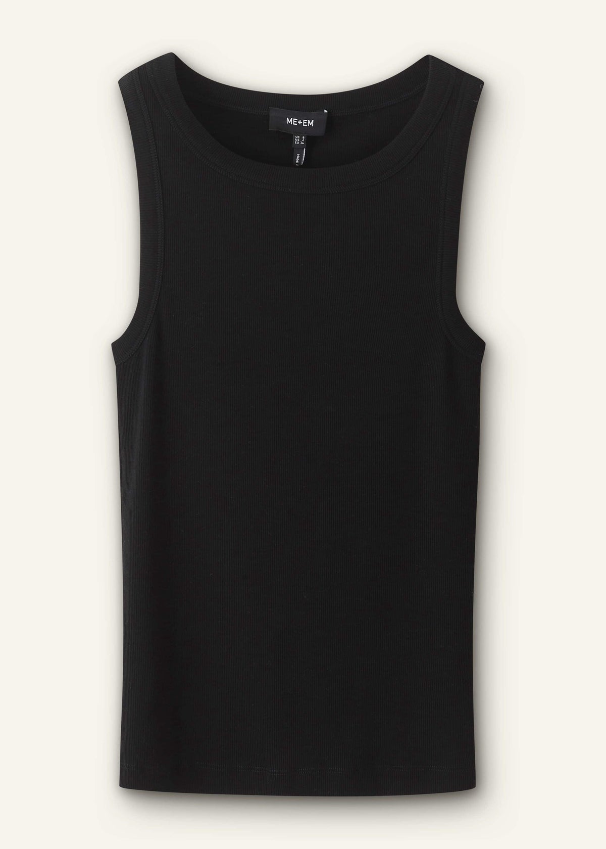 ME+EM Black Ultimate Crew Neck Tank