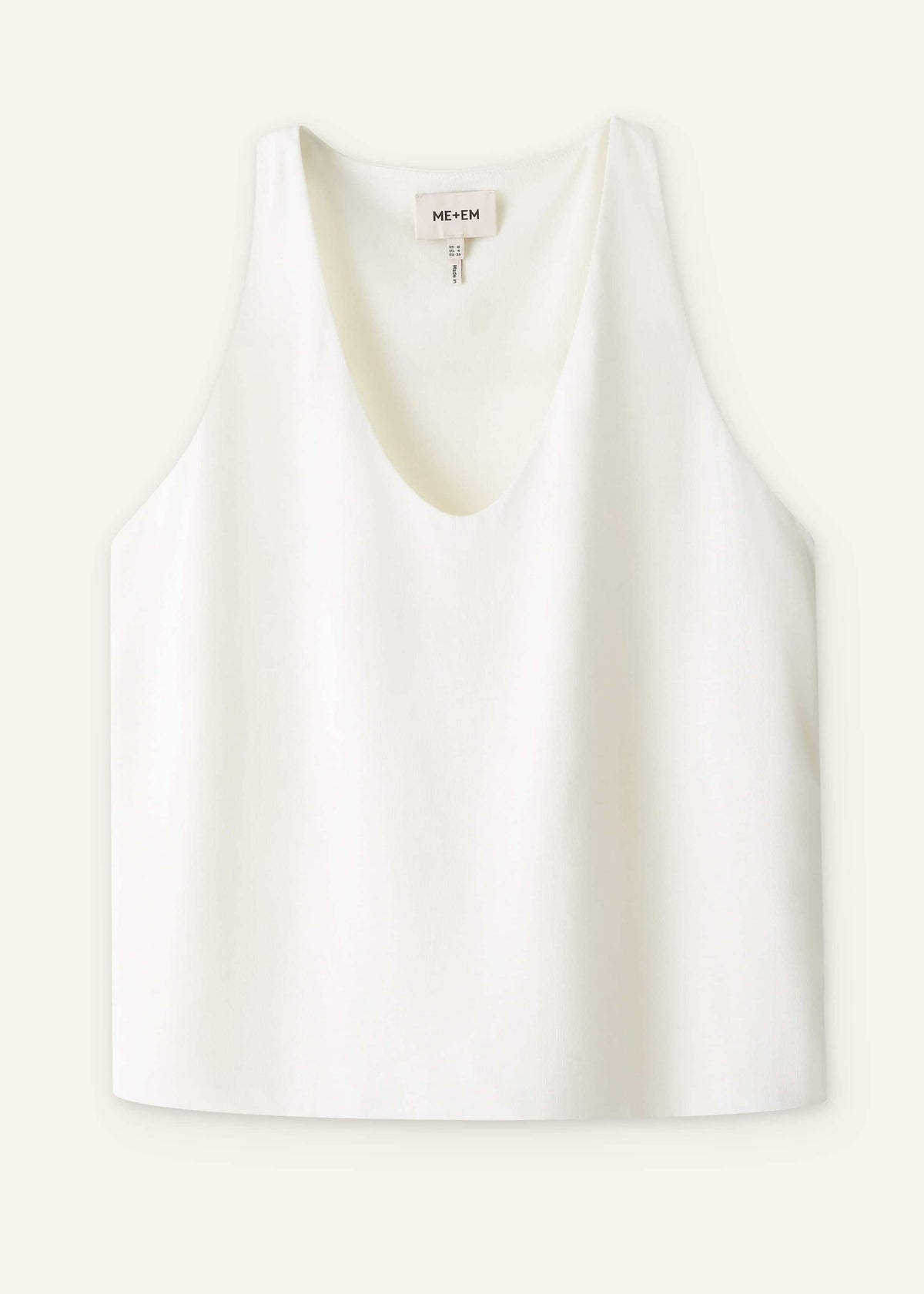 ME+EM Cream Scoop Neck Vest
