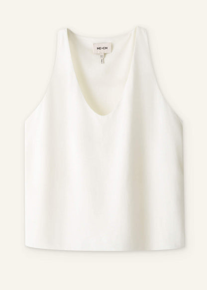 ME+EM Cream Scoop Neck Vest