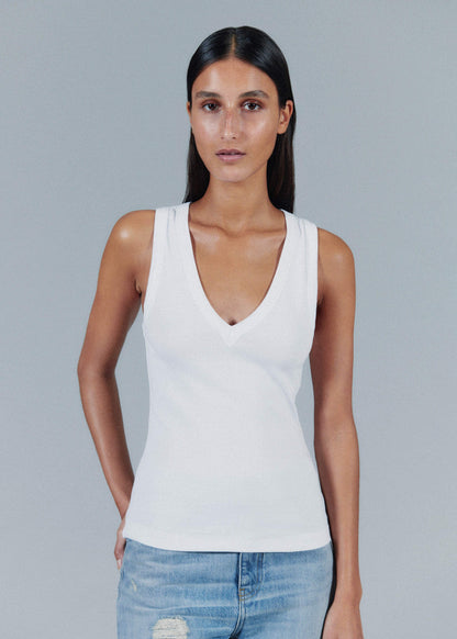 ME+EM White Ultimate V-Neck Vest