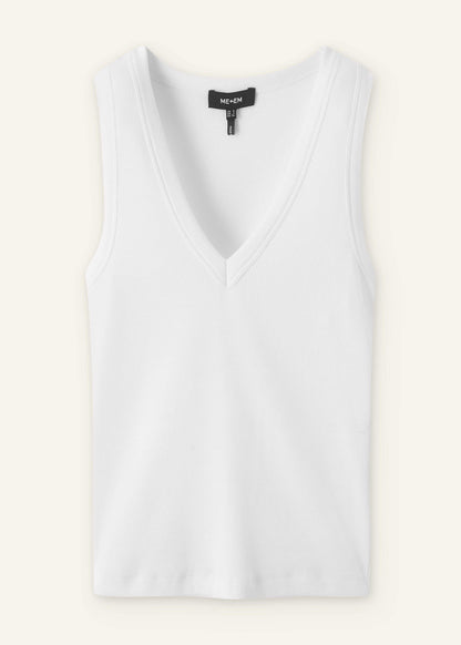 ME+EM White Ultimate V-Neck Vest