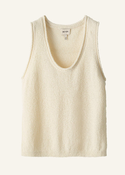 ME+EM Cream Slim Knit Tank Top