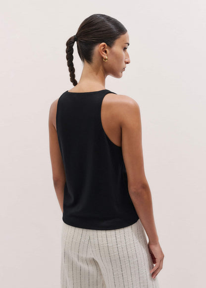ME+EM Black Scoop Neck Vest
