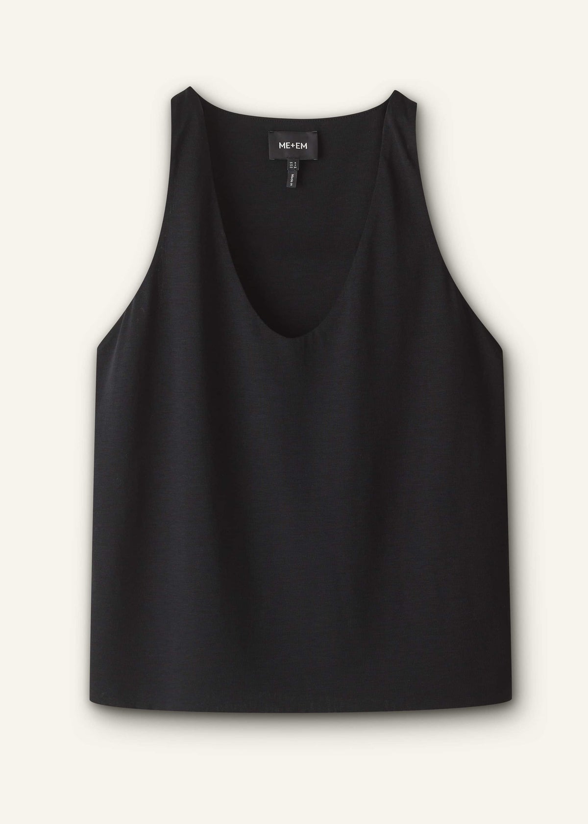 ME+EM Black Scoop Neck Vest