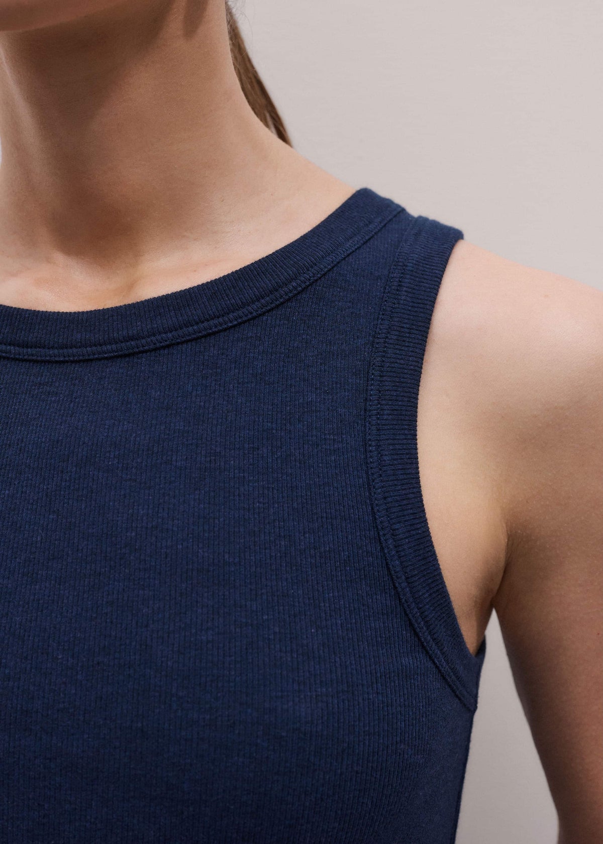 ME+EM Navy Ultimate Crew Neck Perfect Basic Tank