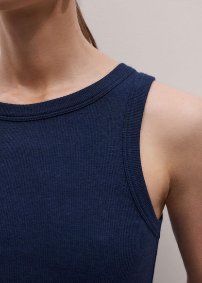 ME+EM Navy Ultimate Crew Neck Perfect Basic Tank