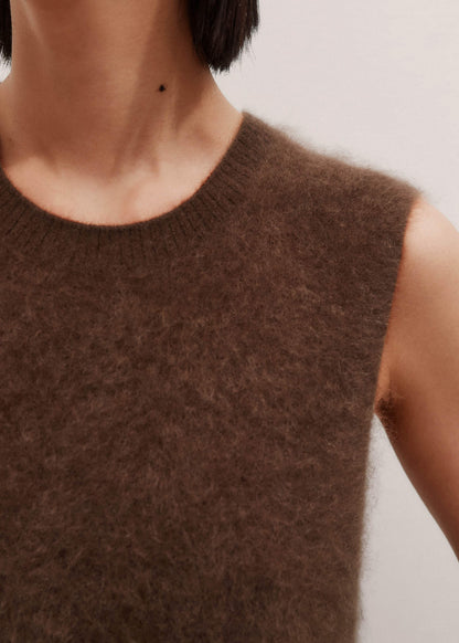 ME+EM Brown Straight Sweater Vest