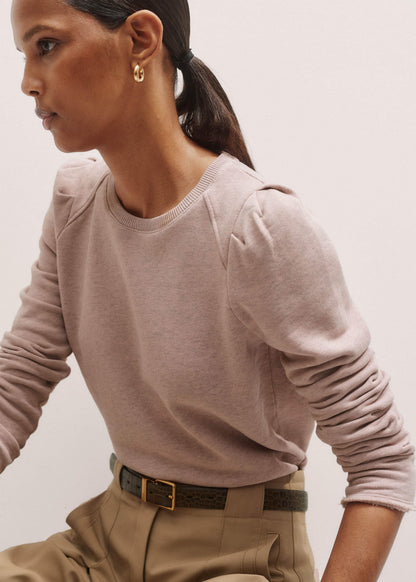 ME+EM Pink Raw Edge Feminine Sweatshirt