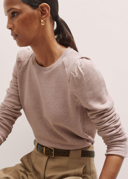 ME+EM Pink Raw Edge Feminine Sweatshirt