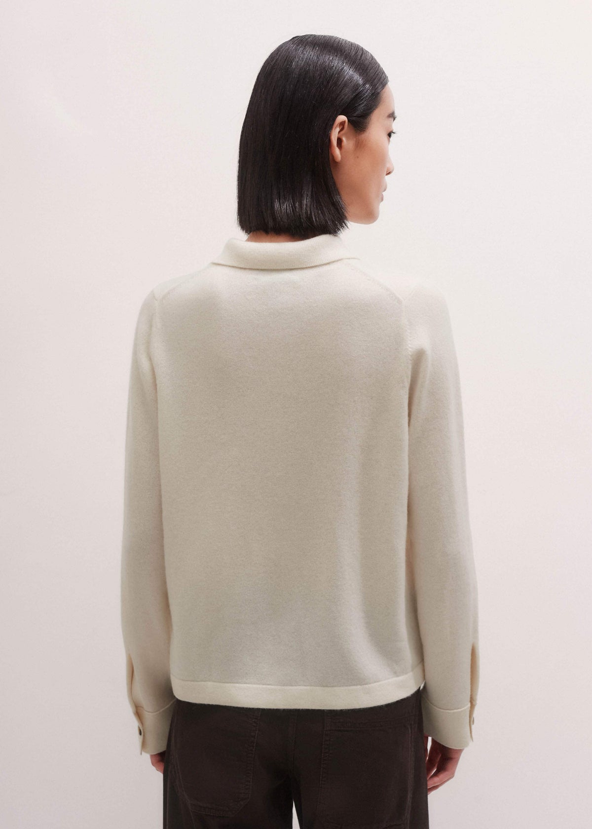 ME+EM Cream Relaxed Knit Shirt