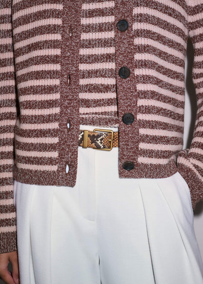 ME+EM Cinnamon Brown Straight Cardigan
