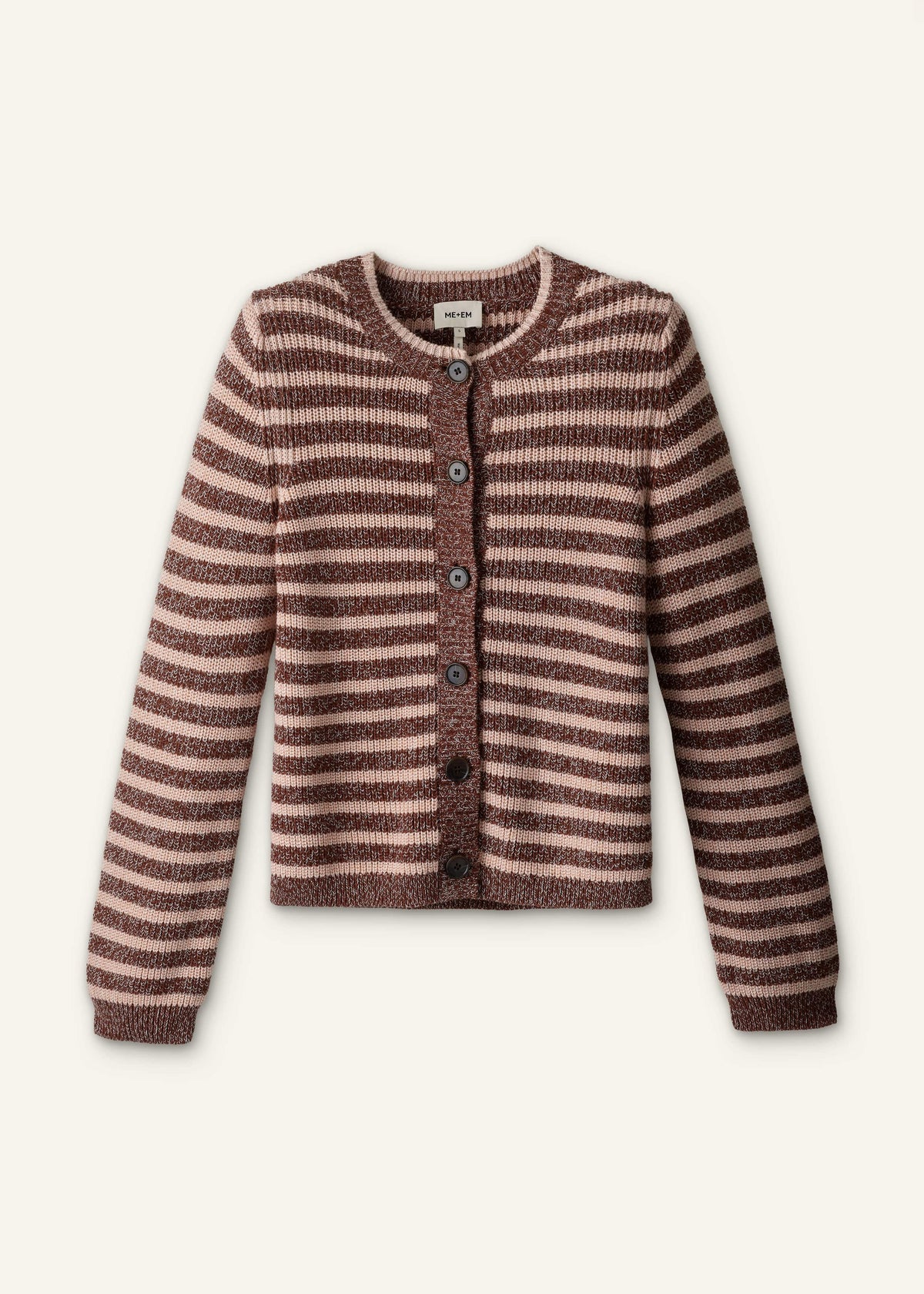 ME+EM Cinnamon Brown Straight Cardigan