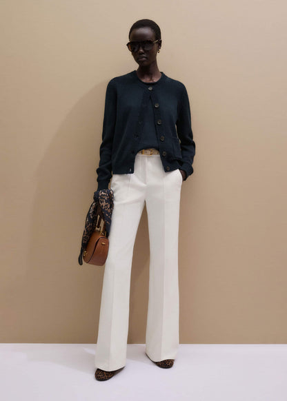ME+EM Navy Boxy Knit Straight Cardigan