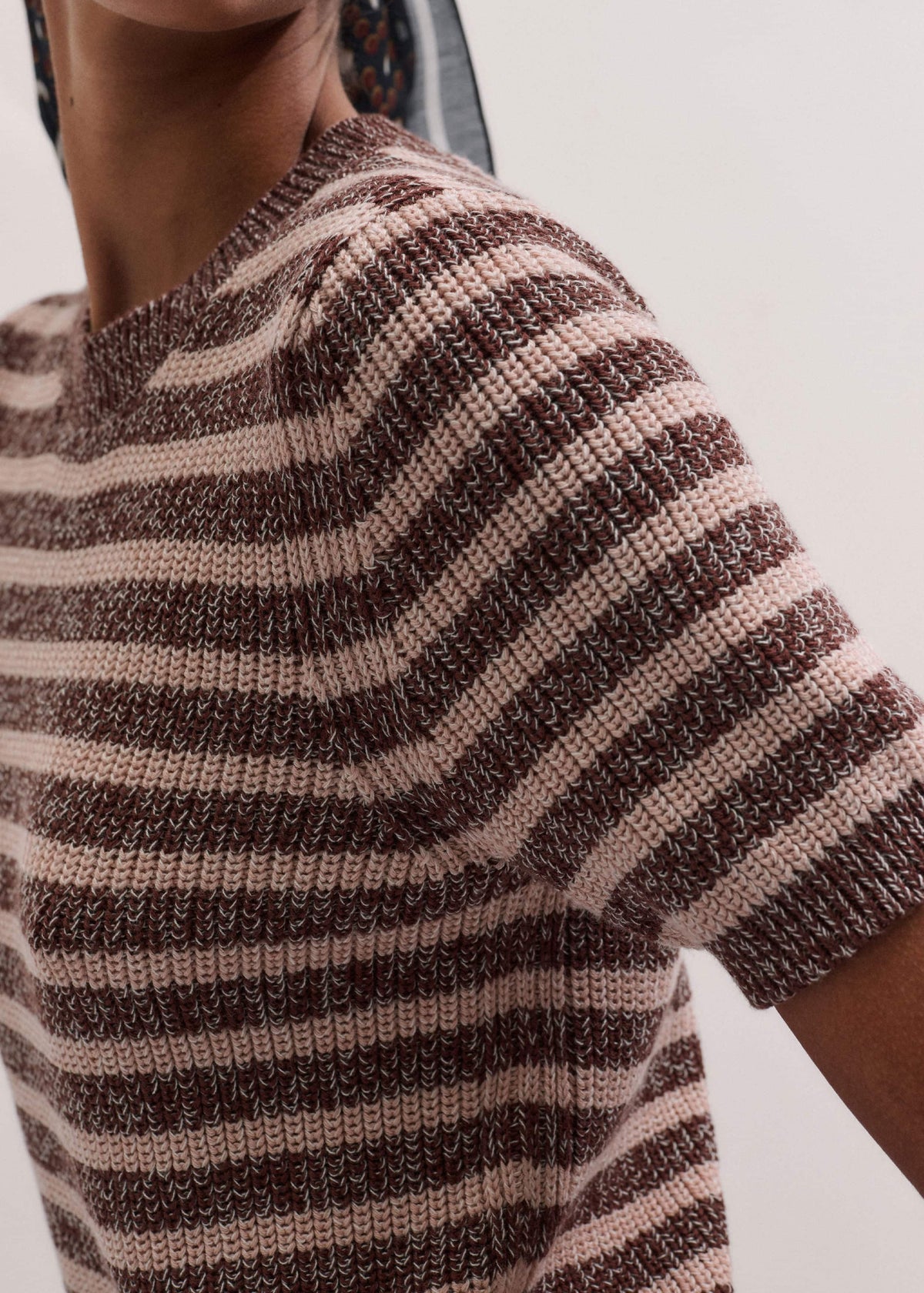 ME+EM Cinnamon Brown Straight Knit Tee