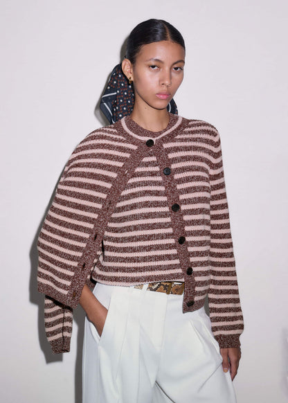 ME+EM Cinnamon Brown Straight Knit Tee