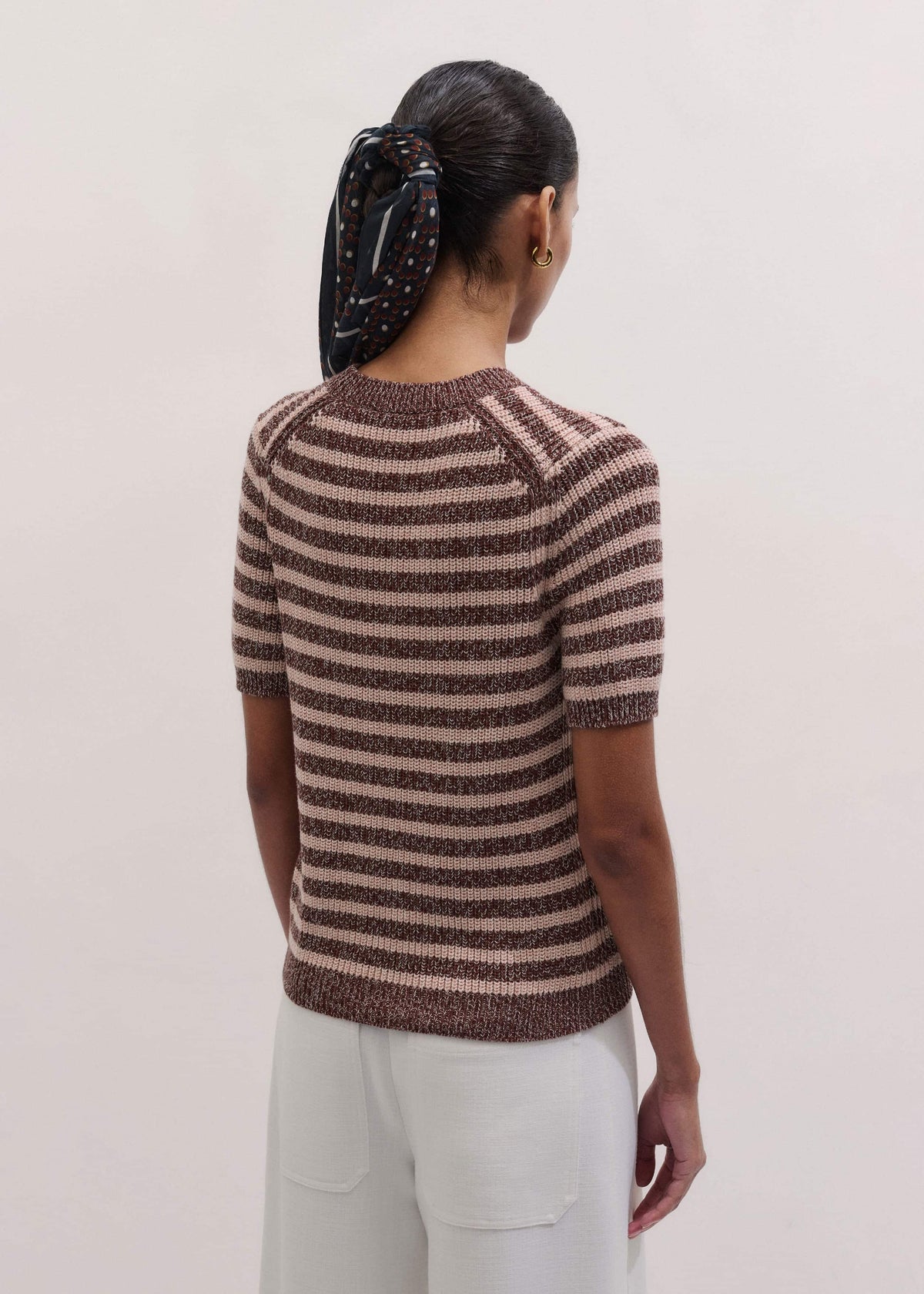 ME+EM Cinnamon Brown Straight Knit Tee