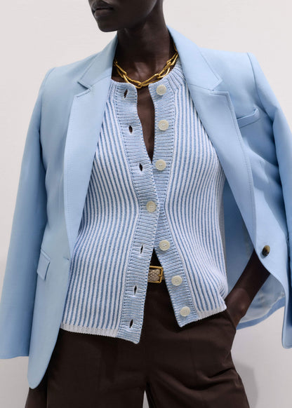 ME+EM Blue Soft Touch Cardigan