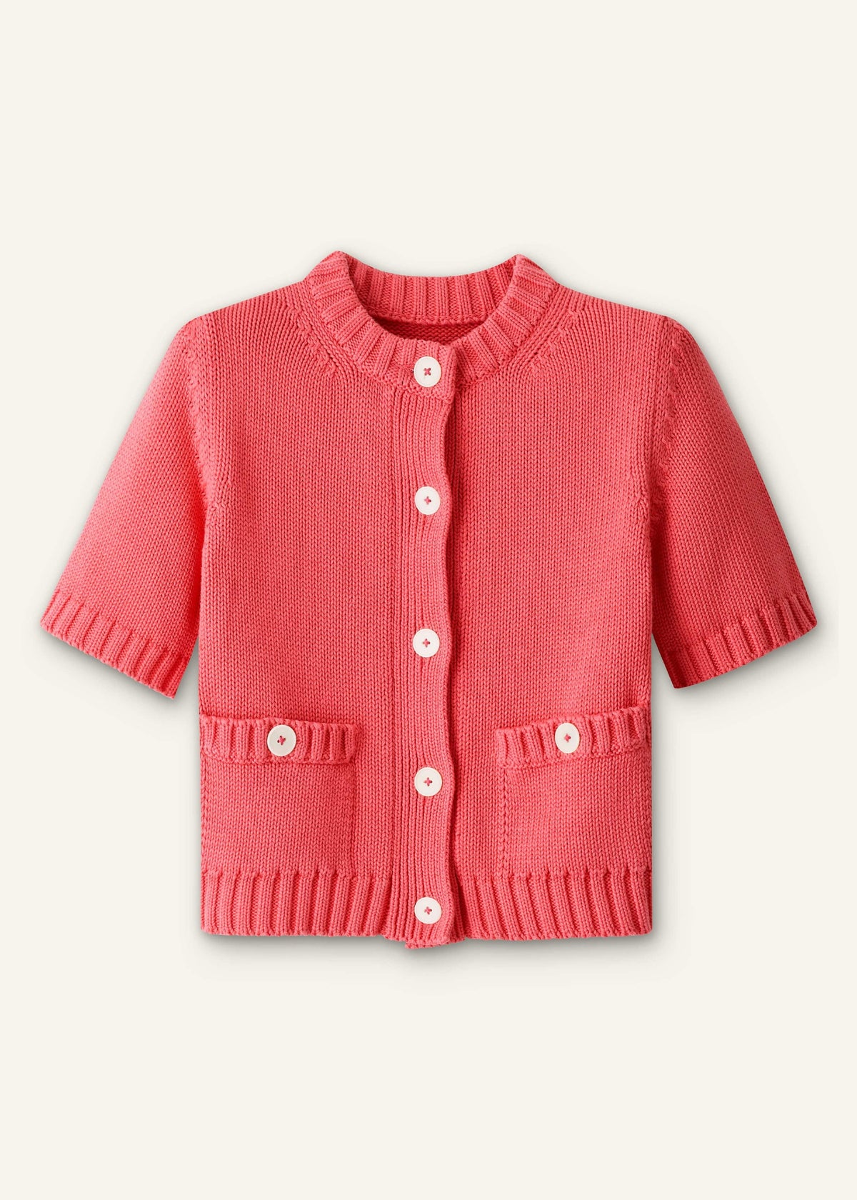 ME+EM Pink Straight Knit Cardigan