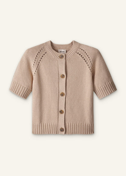 ME+EM Stone Short Sleeve Cardigan