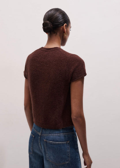 ME+EM Cinnamon Alpaca Button-Through Knit Baby Tee