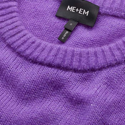 ME+EM Purple Merino Cashmere Silk Straight Baby Tee