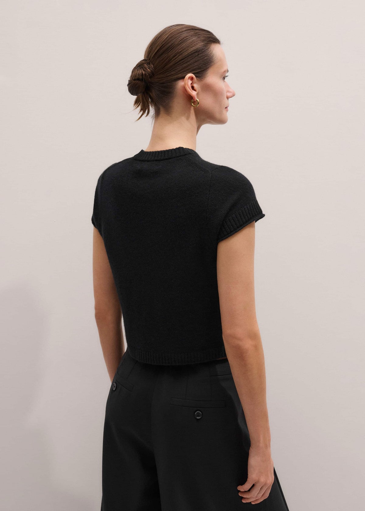 ME+EM Black Cashmere Baby Tee