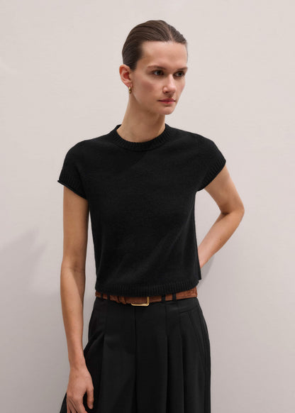 ME+EM Black Cashmere Baby Tee