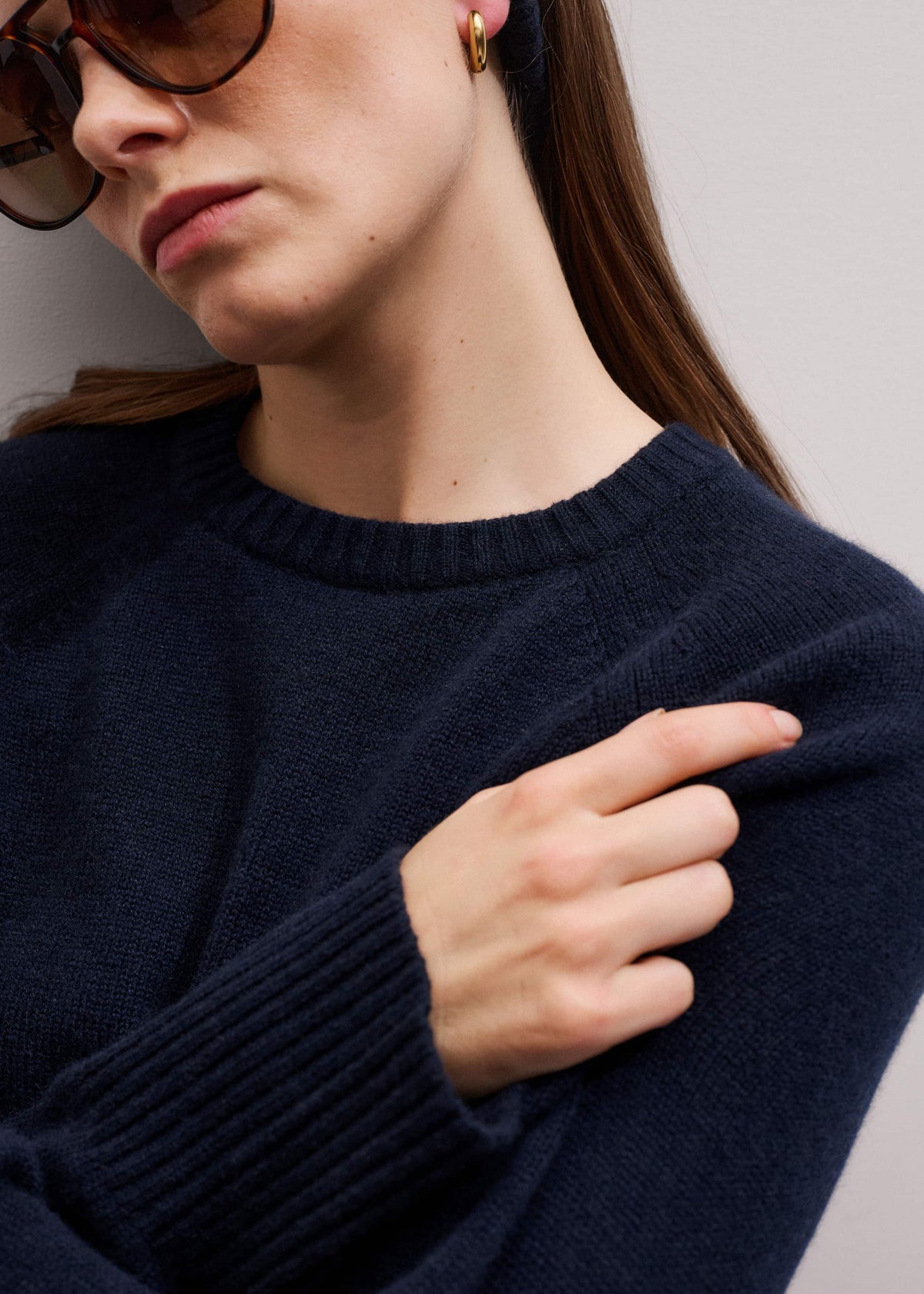 ME+EM Navy Raglan Sweater + Snood