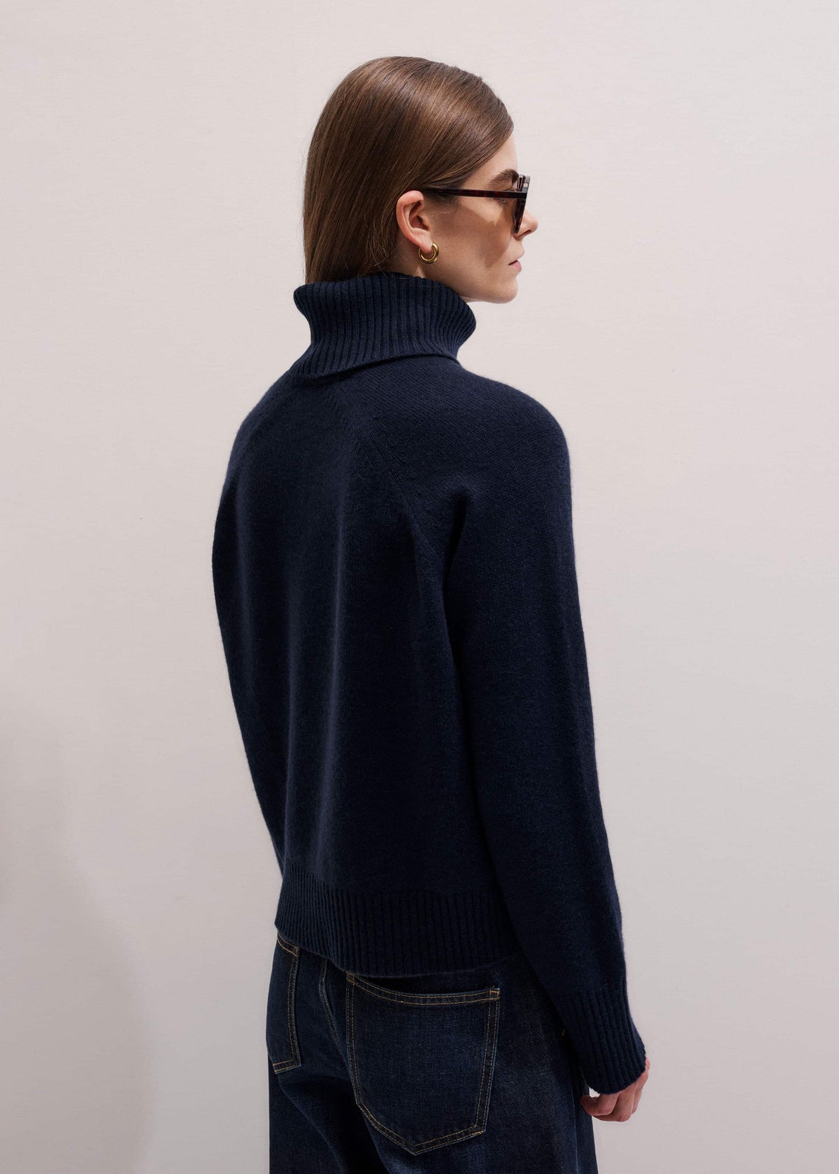 ME+EM Navy Raglan Sweater + Snood