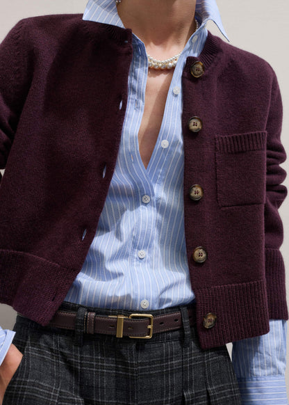 ME+EM Red Button-Through Straight Cardigan