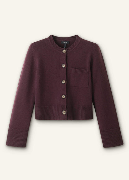 ME+EM Red Button-Through Straight Cardigan