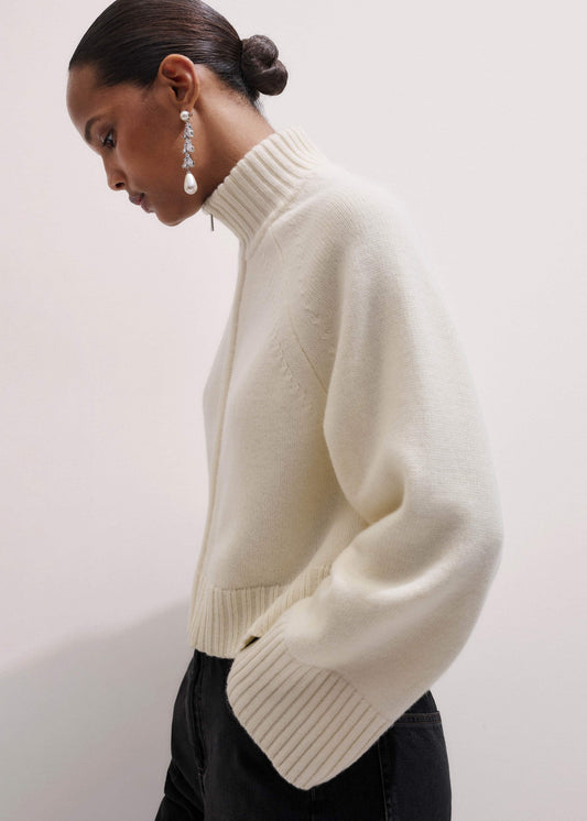 ME+EM Cream Two-Way Zip Jacket