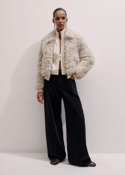 ME+EM Cream Two-Way Zip Jacket