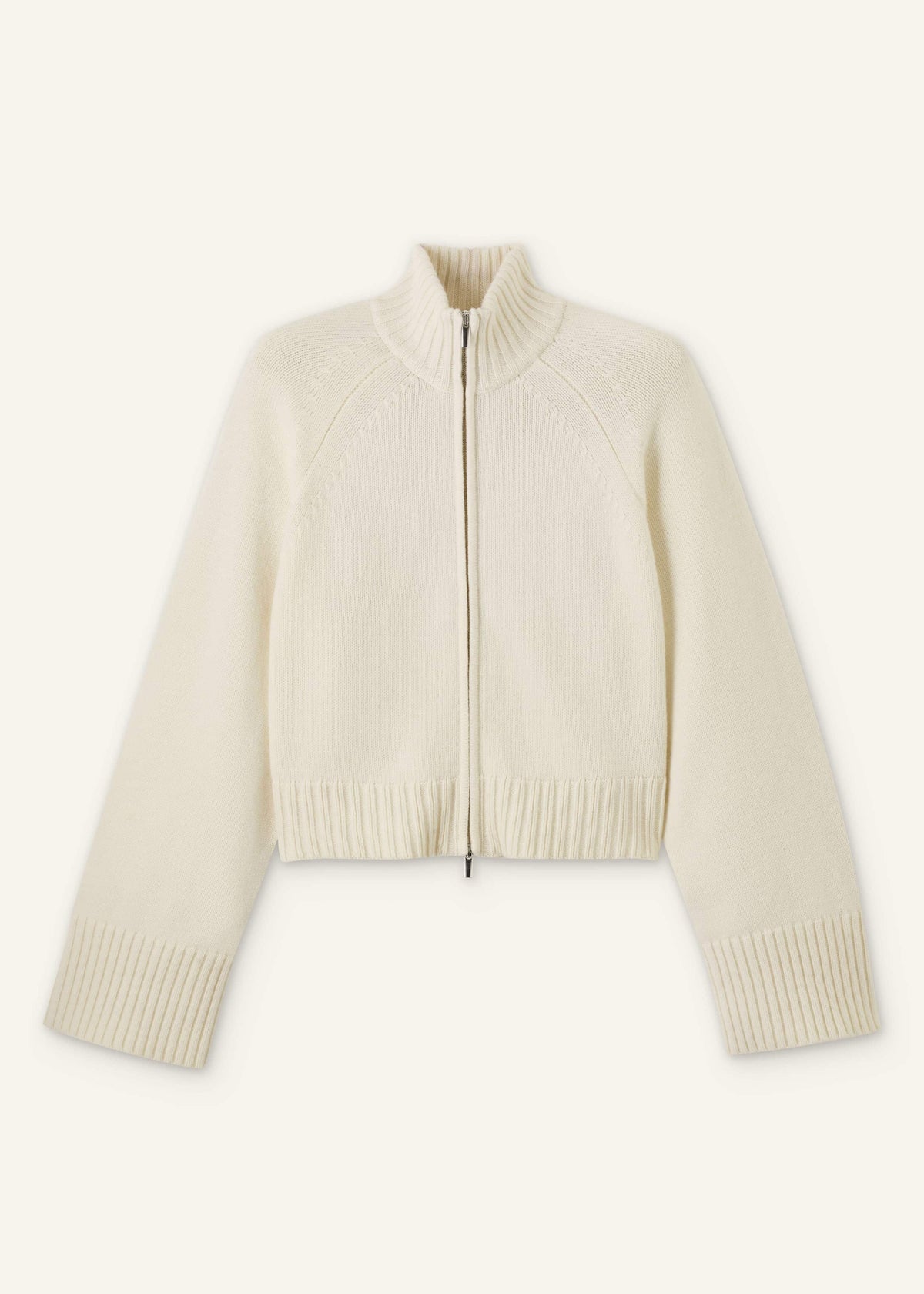 ME+EM Cream Two-Way Zip Jacket