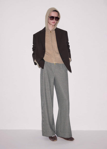 ME+EM Light Brown Cashmere Two-Way Zip Straight Hoodie