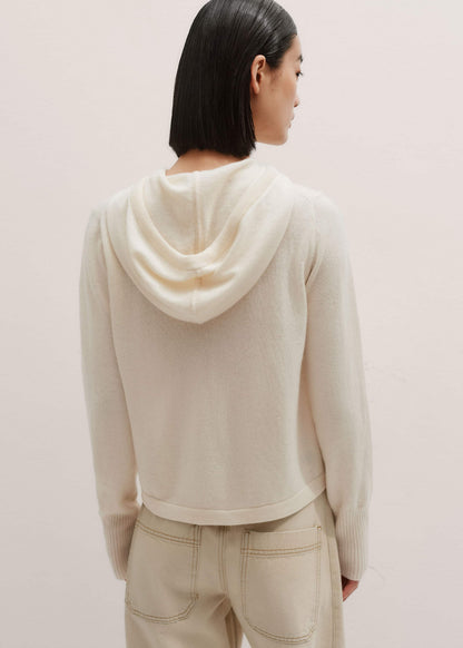 ME+EM Cream Cashmere Relaxed Fit Box Zip Hoody
