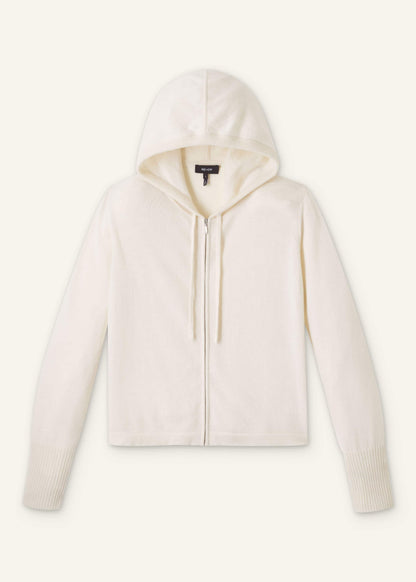 ME+EM Cream Cashmere Relaxed Fit Box Zip Hoody