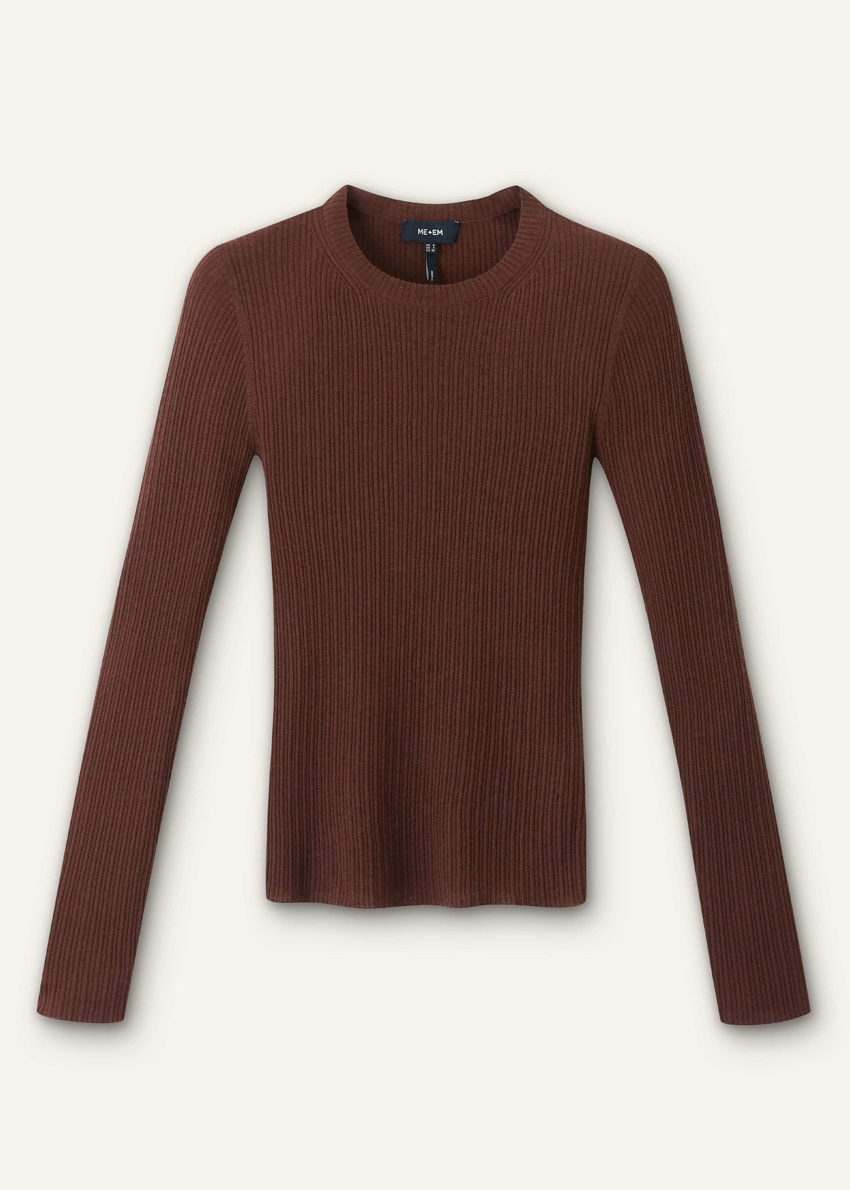 ME+EM Brown Barely There Sweater