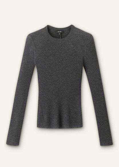 ME+EM Gray Barely There Sweater