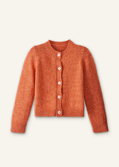 ME+EM Orange Relaxed Crew Cardigan